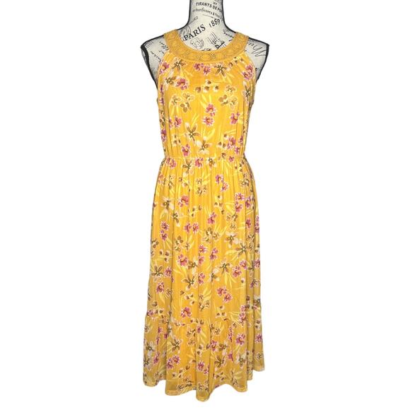 Daniel Rainn SMALL Mezzie Halter Neck Dress - Stitch Fix Sleeveless Blouson Midi - Picture 1 of 12